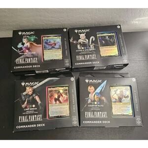 MTG Final Fantasy Commander Deck Set of 4